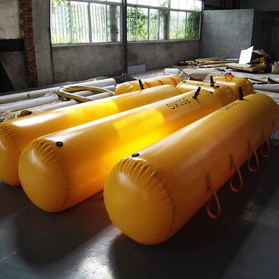 Pillow Size Air Valves Boat Lift Flotation Bags , Cylindrical Underwater Lifting Bags