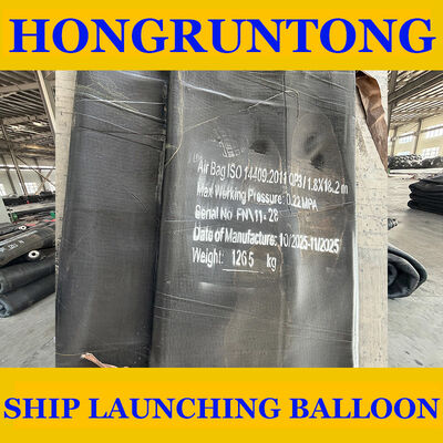 Low Rolling Friction Reinforced End Sealing Uniform Force Distribution Ship Launching Balloon Marine Airbag